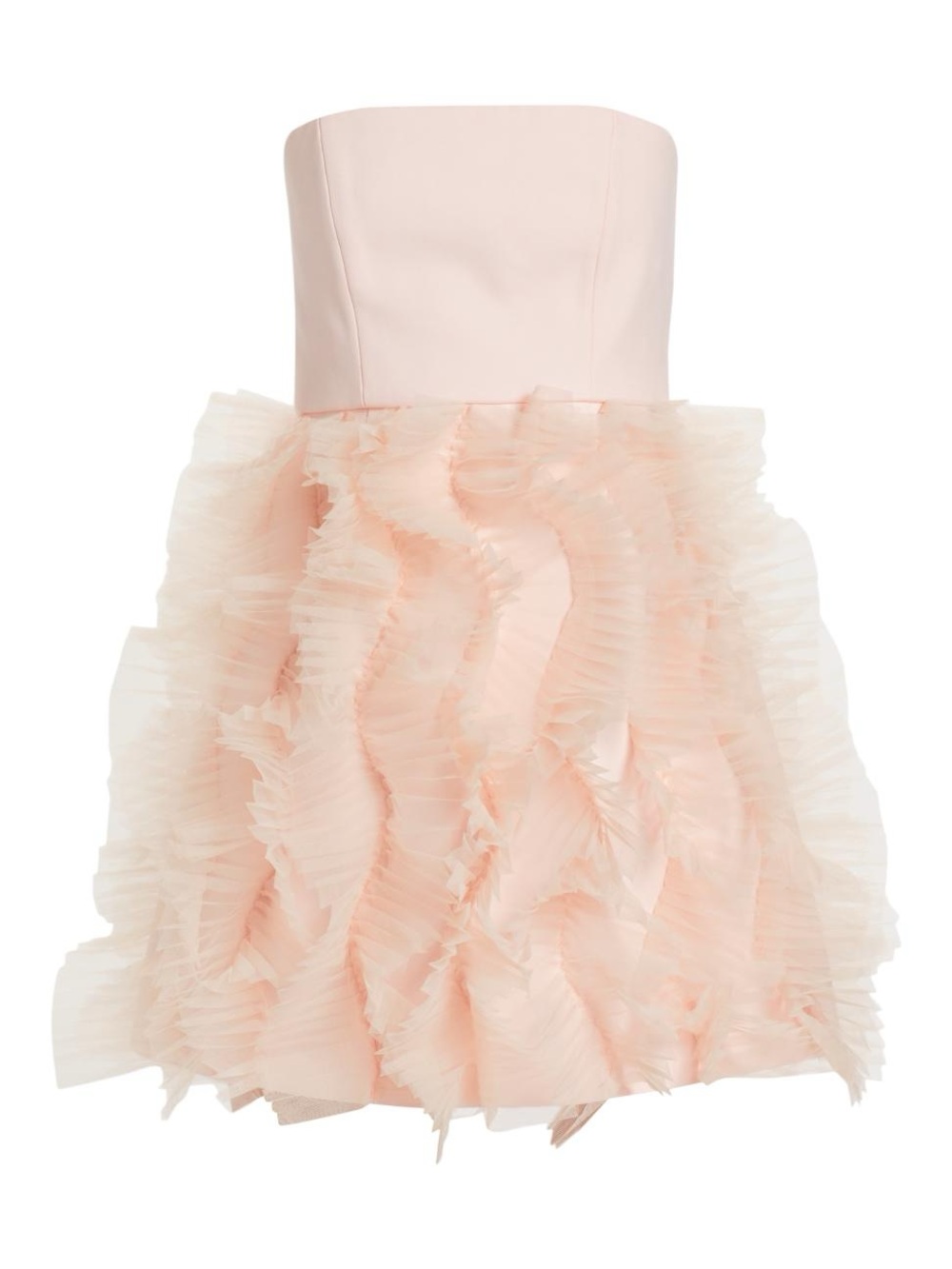 Cinq A Sept Ryan Ruffled Strapless Mini Dress Icy Pink